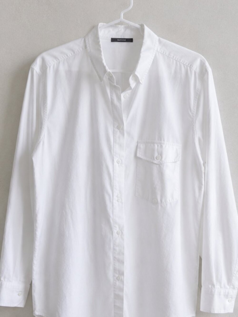 EUC Massimo Dutti White Cotton Linen Button-Up Shirt  Size 10